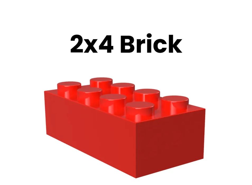 Bloco tipo Lego 2x4