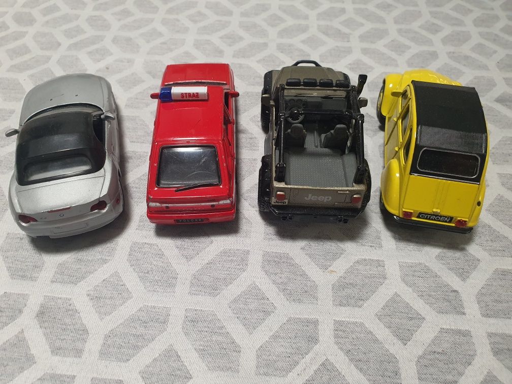 Welly Citroen i BMW Polonez straż Jeep