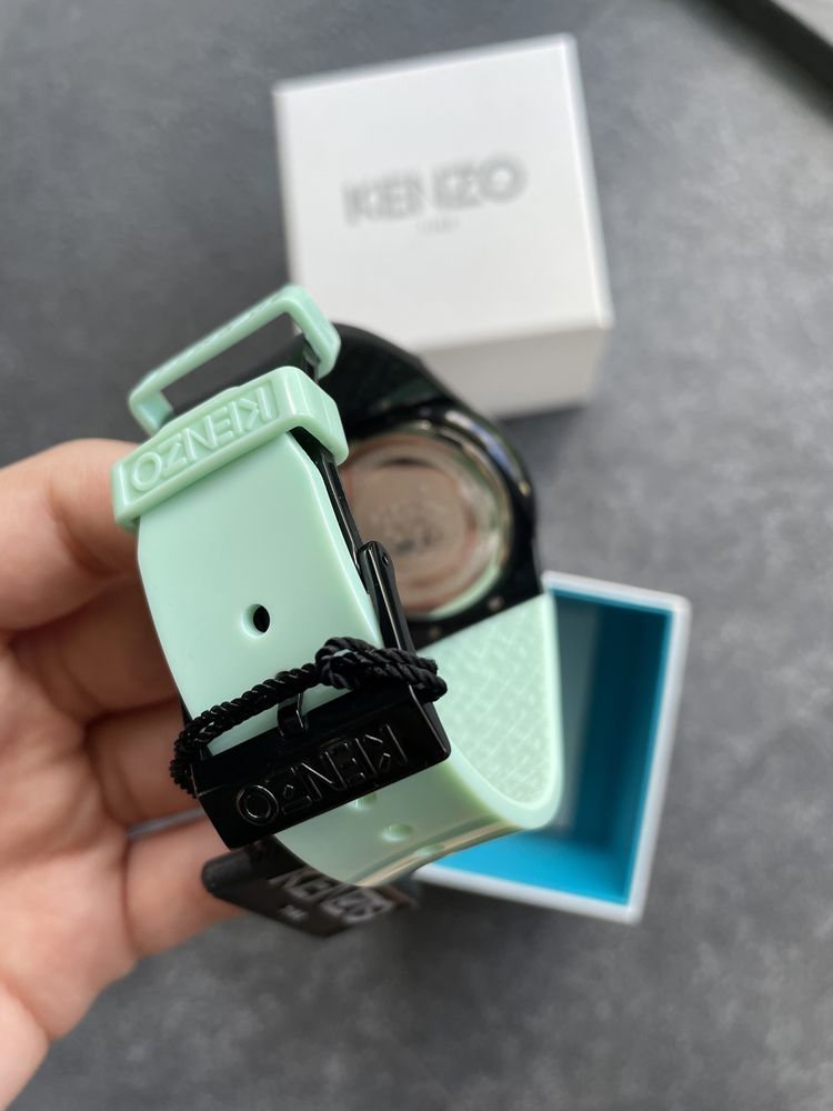 Kenzo nowy zegarek z metką czarno miętowy