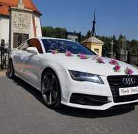 Auto do ślubu Białe Audi A7  w wersji S-line