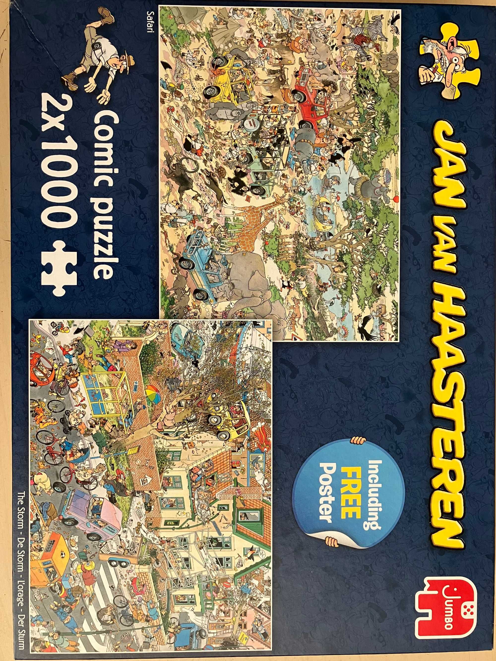 Puzzle Jan van Haasteren 2x1000 Safari & Huragan