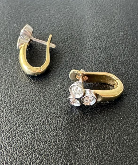 Серьги золотые с бриллиантами 0,52 ct