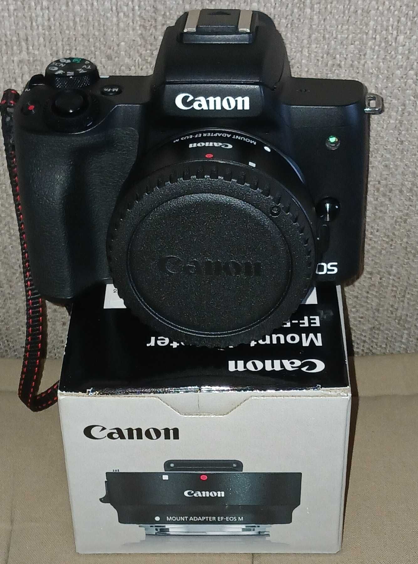 Canon EOS M50 Mark II в комплекте с адаптером-переходником Canon