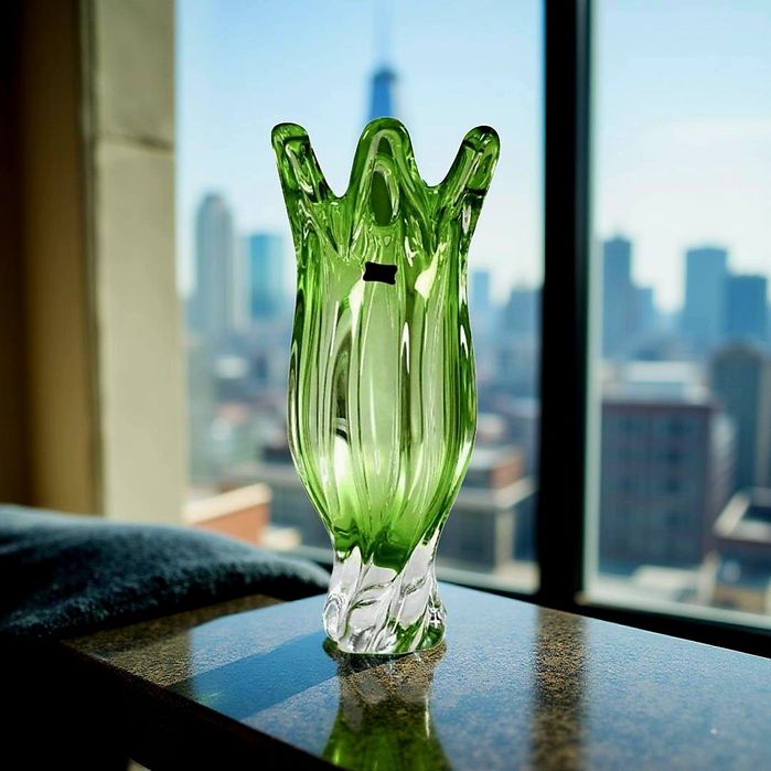 Wazon Egermann z czeskiego szkła artystycznego