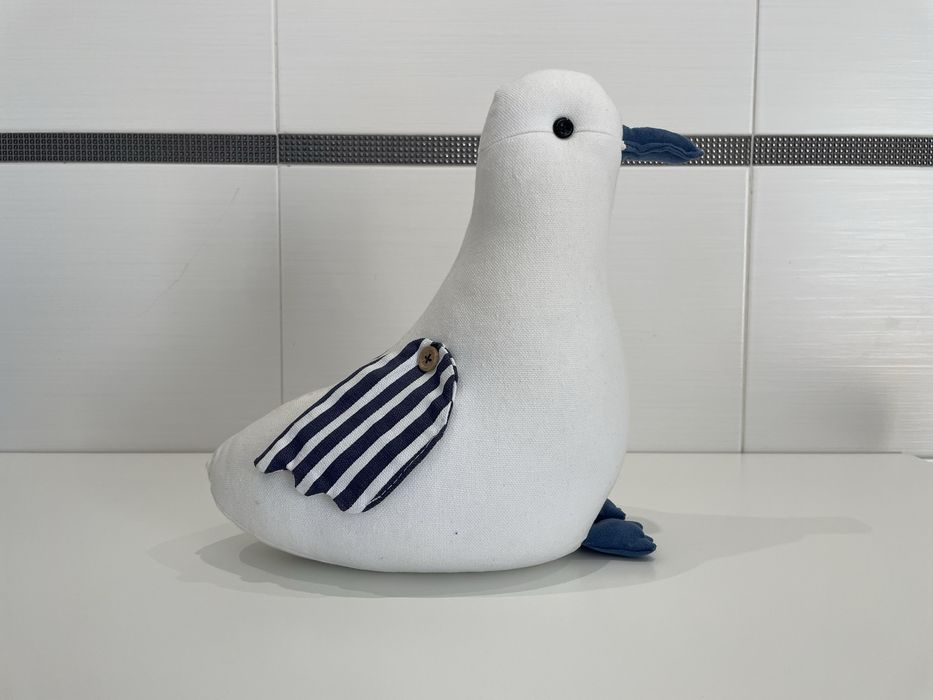 Peso / batente gaivota em tecido
