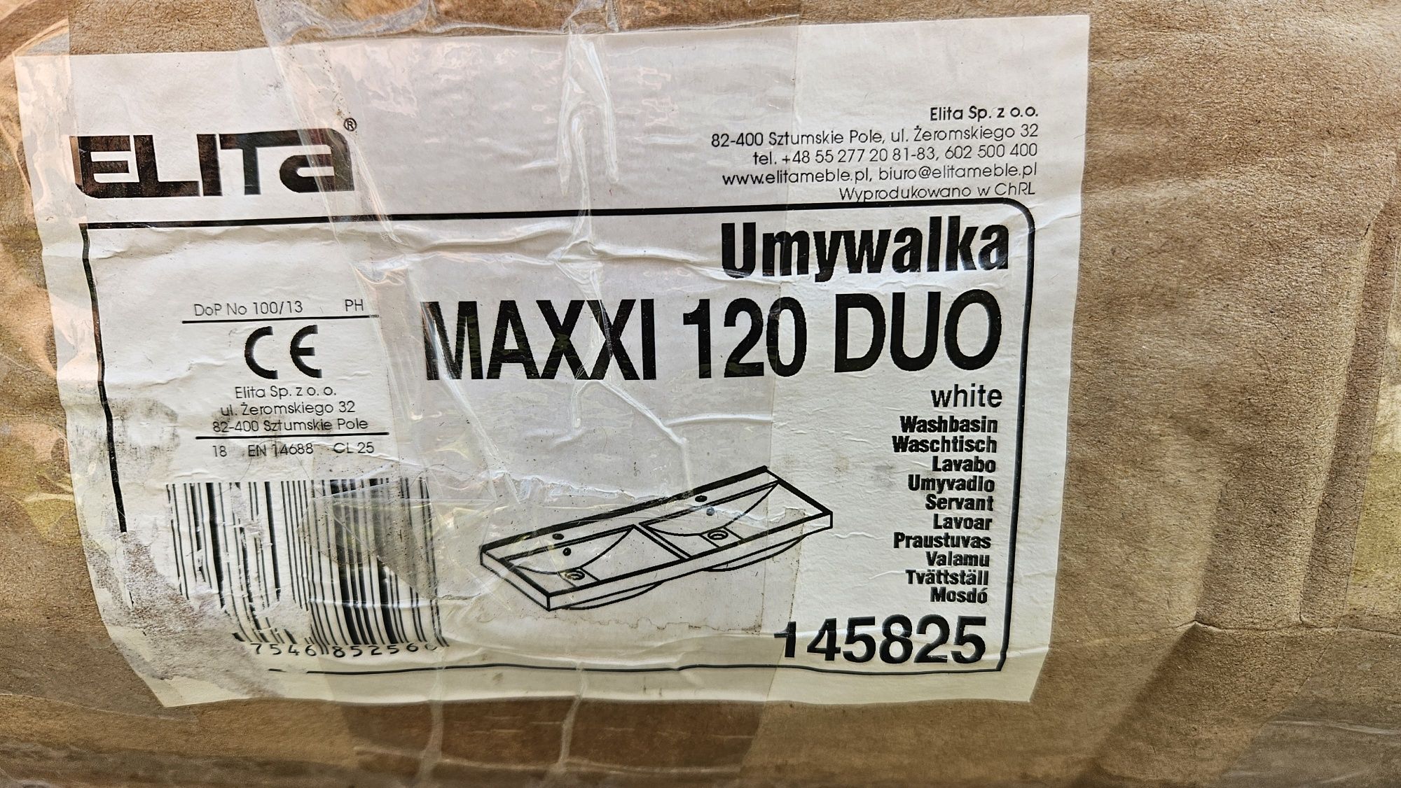 Umywalka łazienkowa Elita Maxxi 120 duo 145825