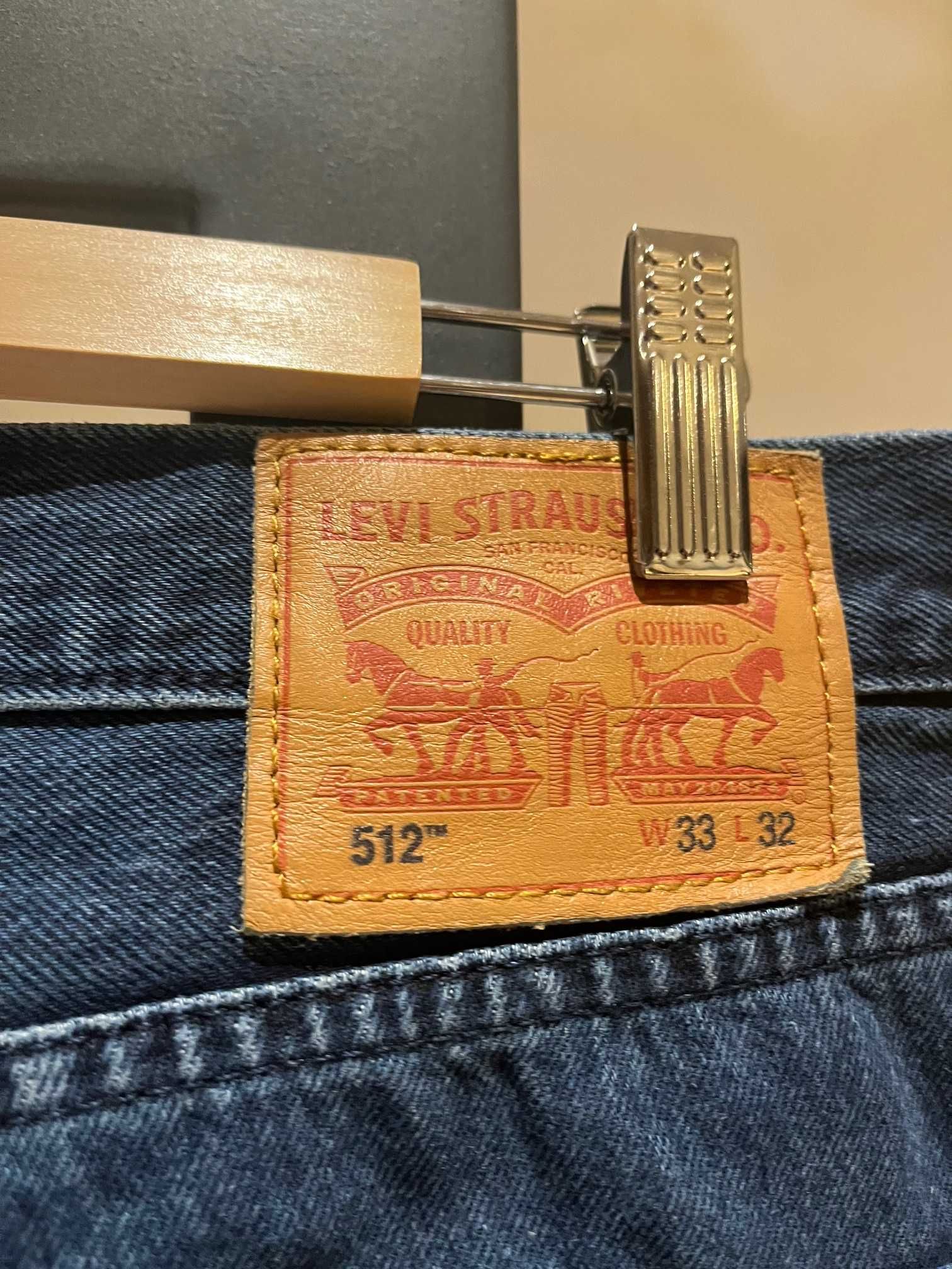 Oryginalne jeansy Levis męskie, model 512