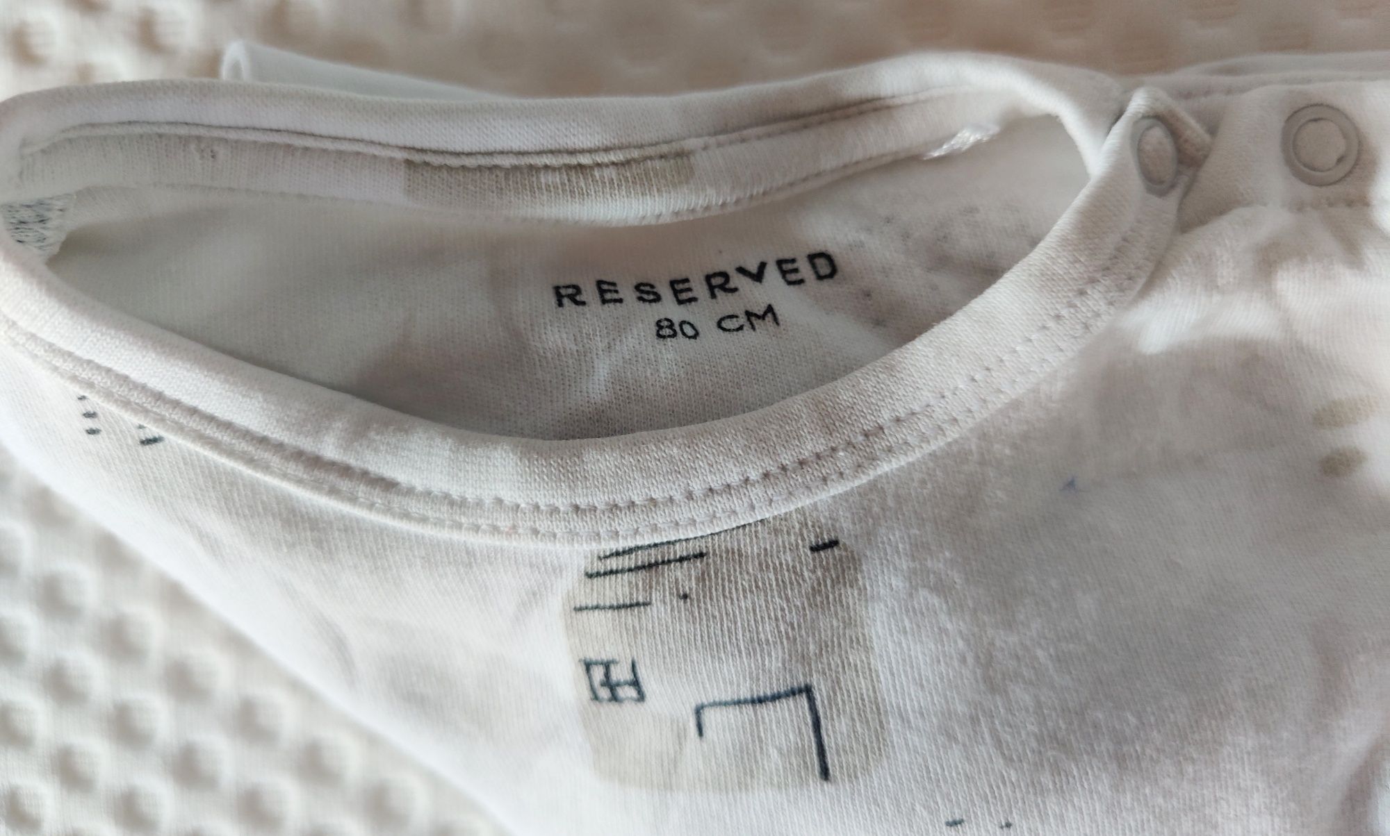 2 szt body długi rękaw białe Reserved r 80