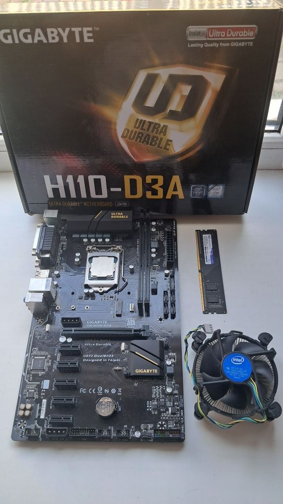 Материнська плата комплект з ЦПУ та ОЗУ gigabyte h110-d3a