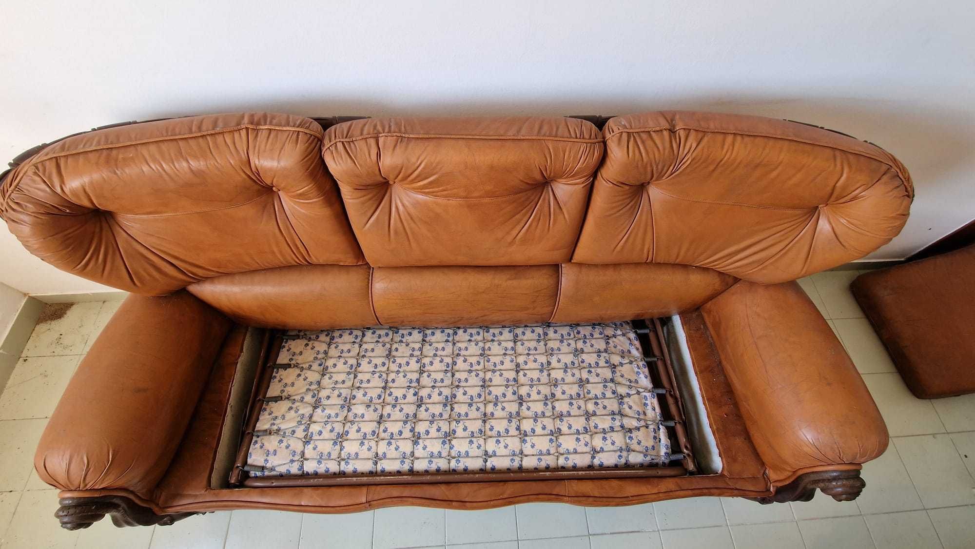 Conjunto de 3 sofás (2 poltronas + sofá-cama)