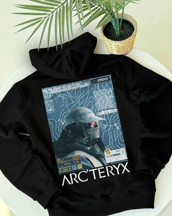 Arcteryx GORPCORE • Черное Худи кофта • GoreTex Зип Худи • XS S M L XL