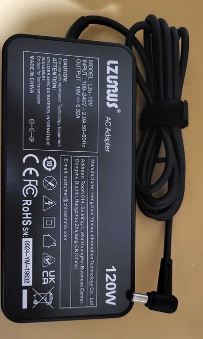 Блок питания ноутбука ASUS, TOSHIBA, LENOVO - штекер 5,5*2,5