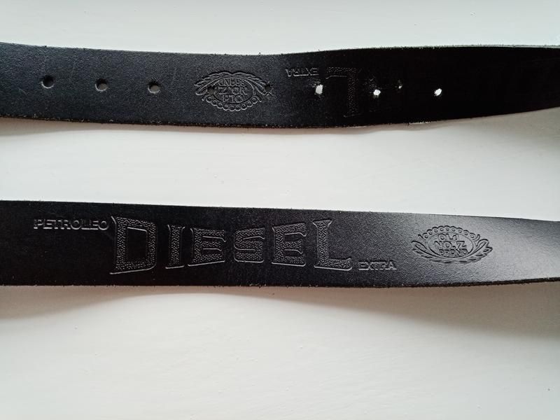Кожаный ремень дизель брючный пояс черный для брюк оригинал Diesel