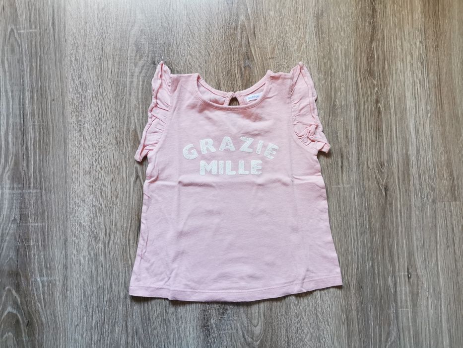 Bawełniana bluzka na krótki rękaw t-shirt Bout'chou dziewczynka 92