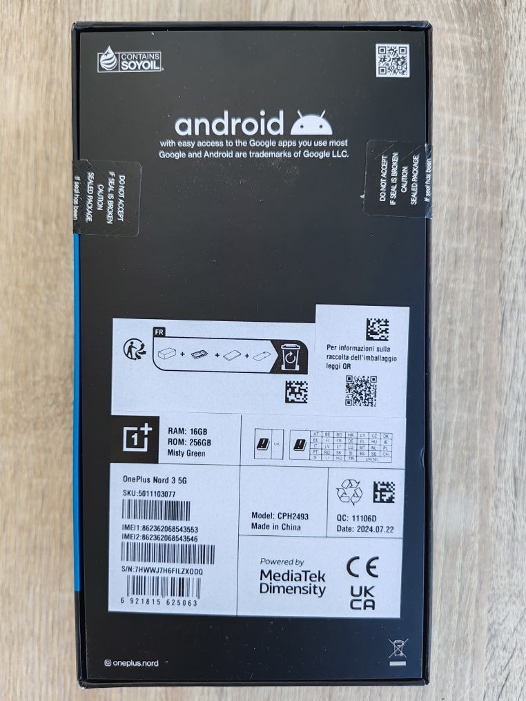 OnePlus Nord 3 16/256 5g Misty green