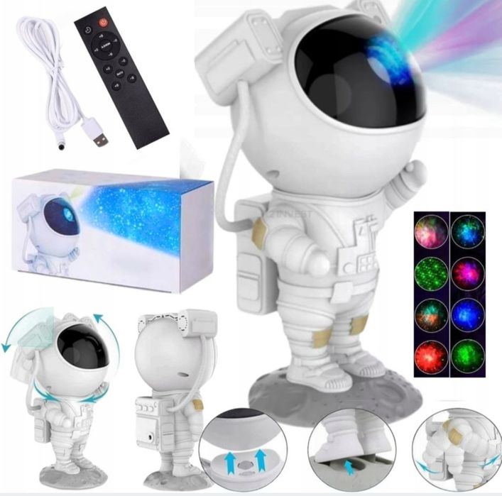 Projektor astronautą LED gwiazdy dla dzieci