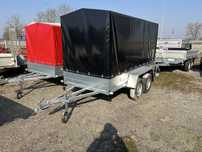 przyczepa lekka kat b 250x130m mocna solidna 2 osie tandem