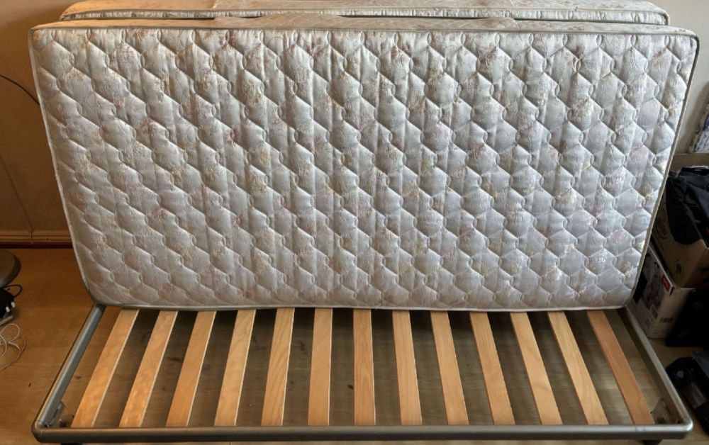 łóżko hotelarskie 100x200 cm pojedyncze 2 materacs