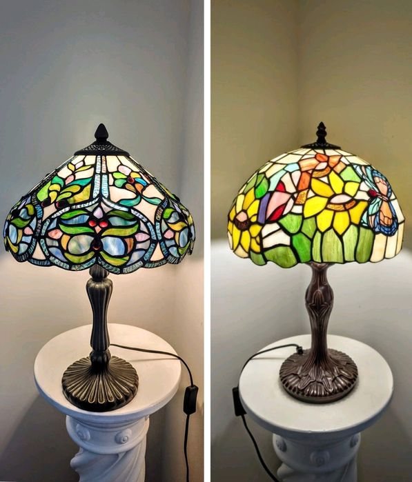 Lampa witrażowa stołowa / nocna Tiffany
