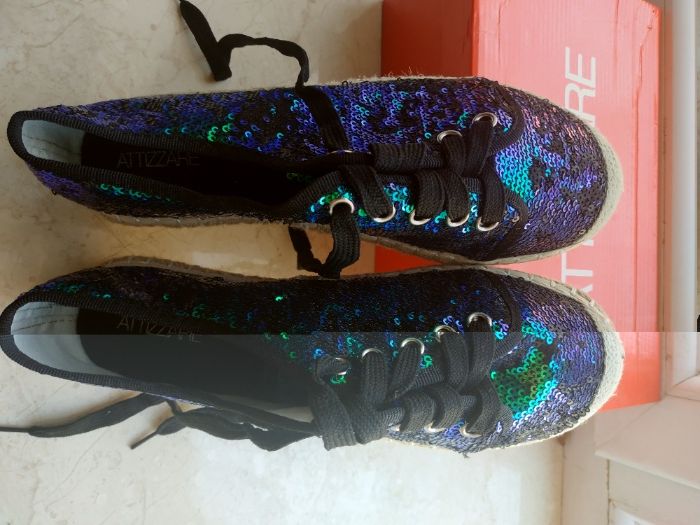 Эспадрильи в пайетках