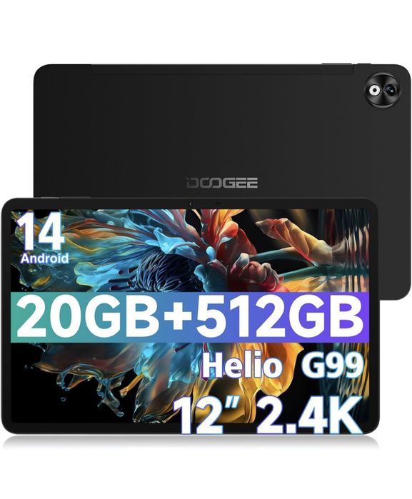 Tablet Doogee T40 Pro, ecrã de 12 polegadas, 512GB, capa e carregador