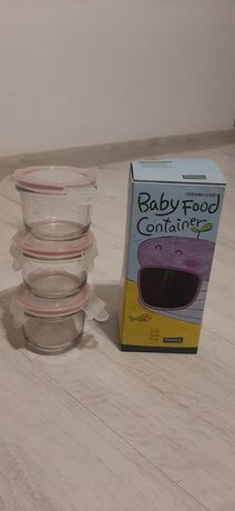 Nowe Szkło hartowane pojemniki na jedzenie 3 szt. Baby food glasslock