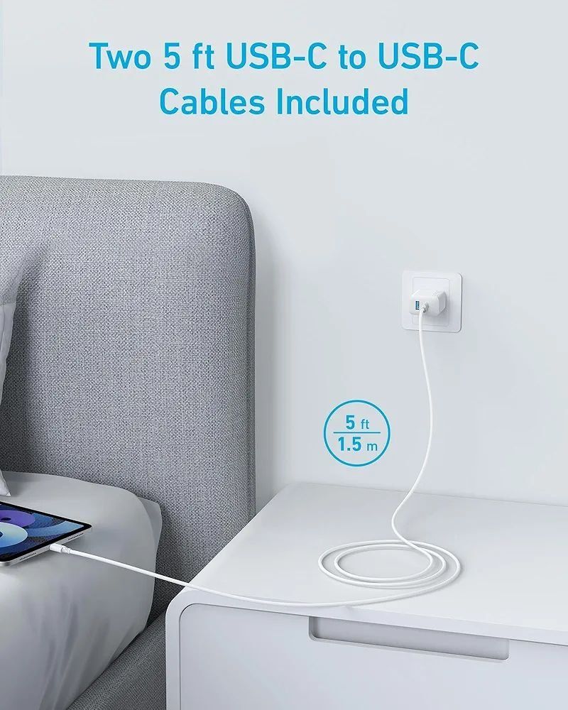 Ładowarka sieciowa szybkie ładowanie Anker 312 20W USB-A / USB-C Biał
