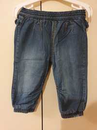 Spodnie jeansowe 74 z podszewka