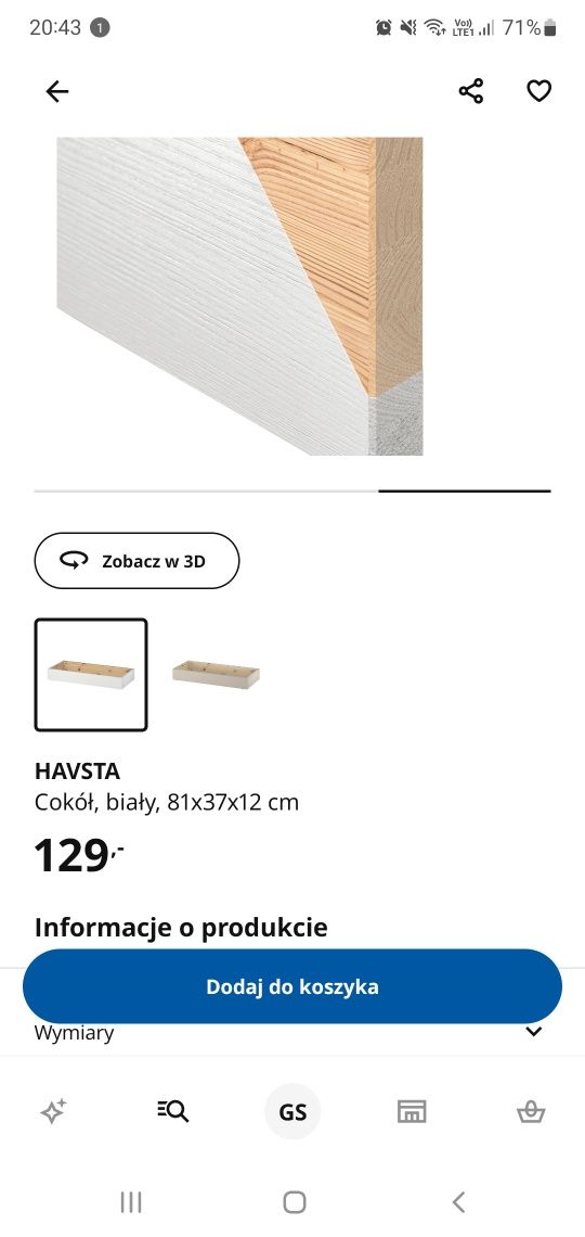Cokół IKEA Havsta