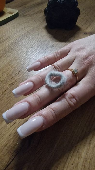 Кільце (розмір 16) з натуральної шерсті Мурки