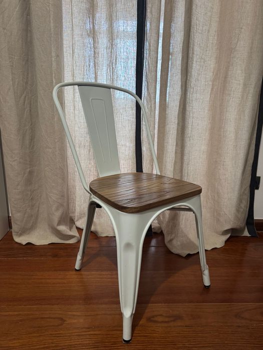 Conjunto de 6 cadeiras estilo industrial vintage