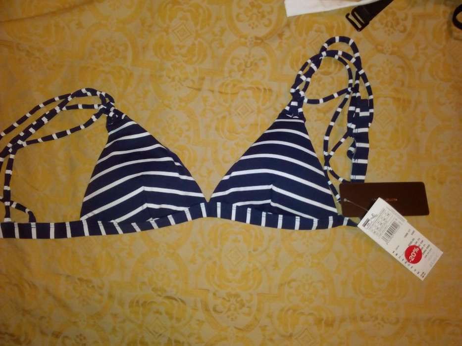 Bikini riscas naútico com tiras