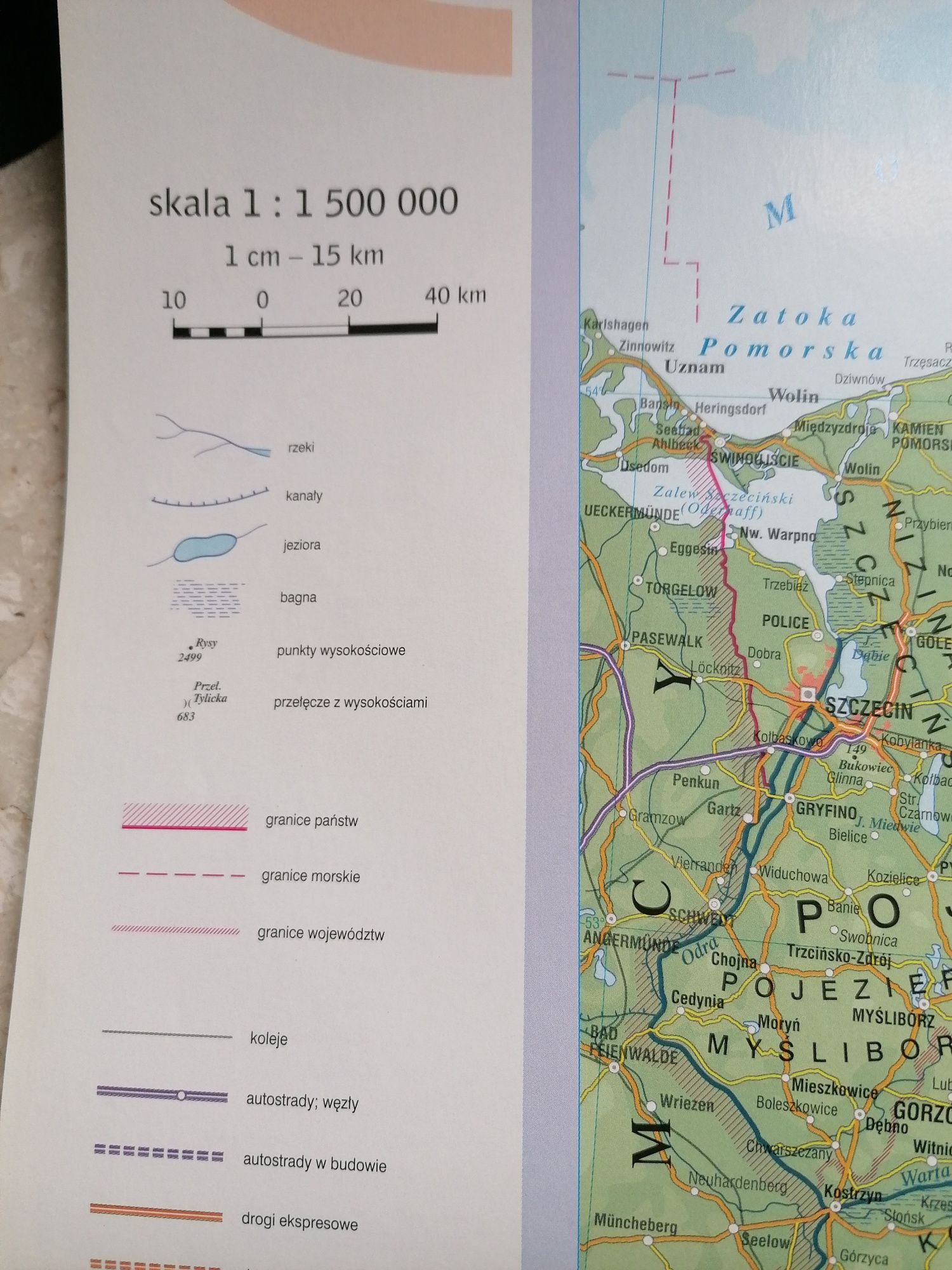 Mapa Polski z 2005 roku