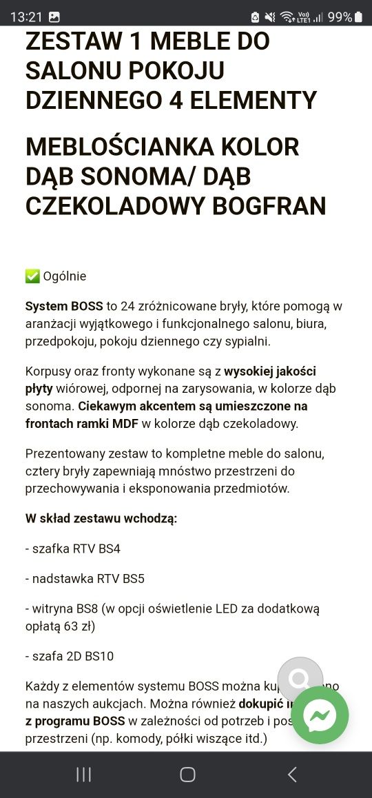 Meblościanka Boss 1. Stan BDB