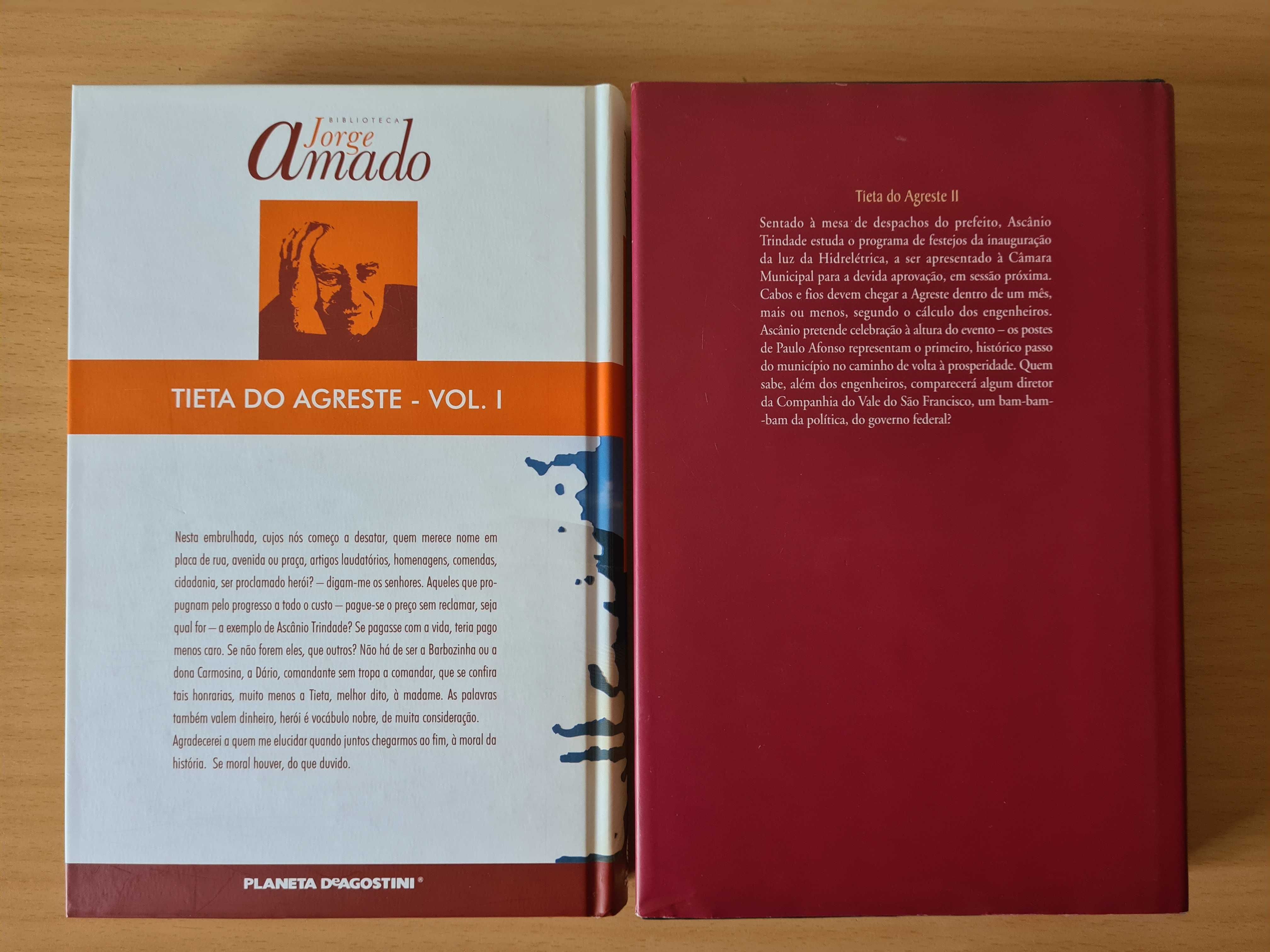 2 livros com "Tieta do Agreste" de Jorge Amado