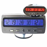 Часы с термометром VST-7045v с 2-мя датчиками +вольтметр 12-24в