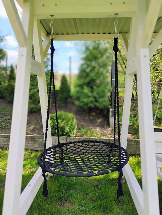 Huśtawka ogrodowa fotel wiszący gniazdo bocianie