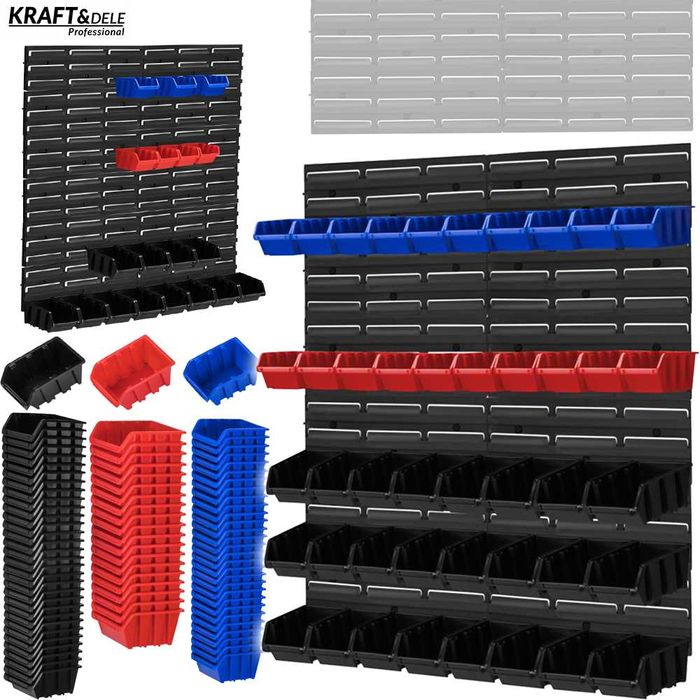 KRAFT&DELE Tablica Warsztatowa Pojemniki Segregator 78x78cm KD11864