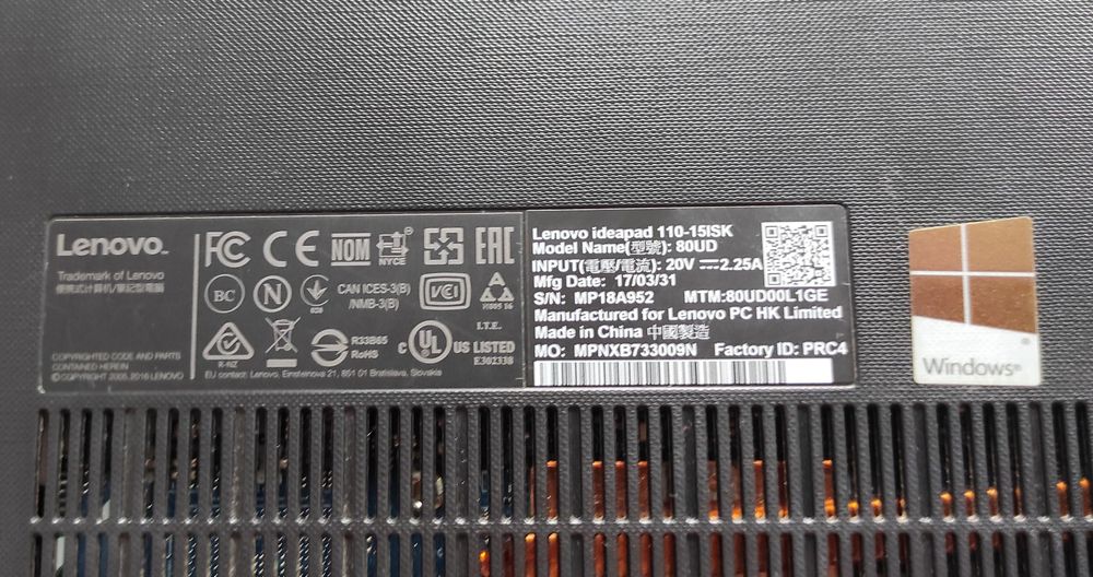 Ładny laptop Lenovo Ideapad 110 dysk SSD