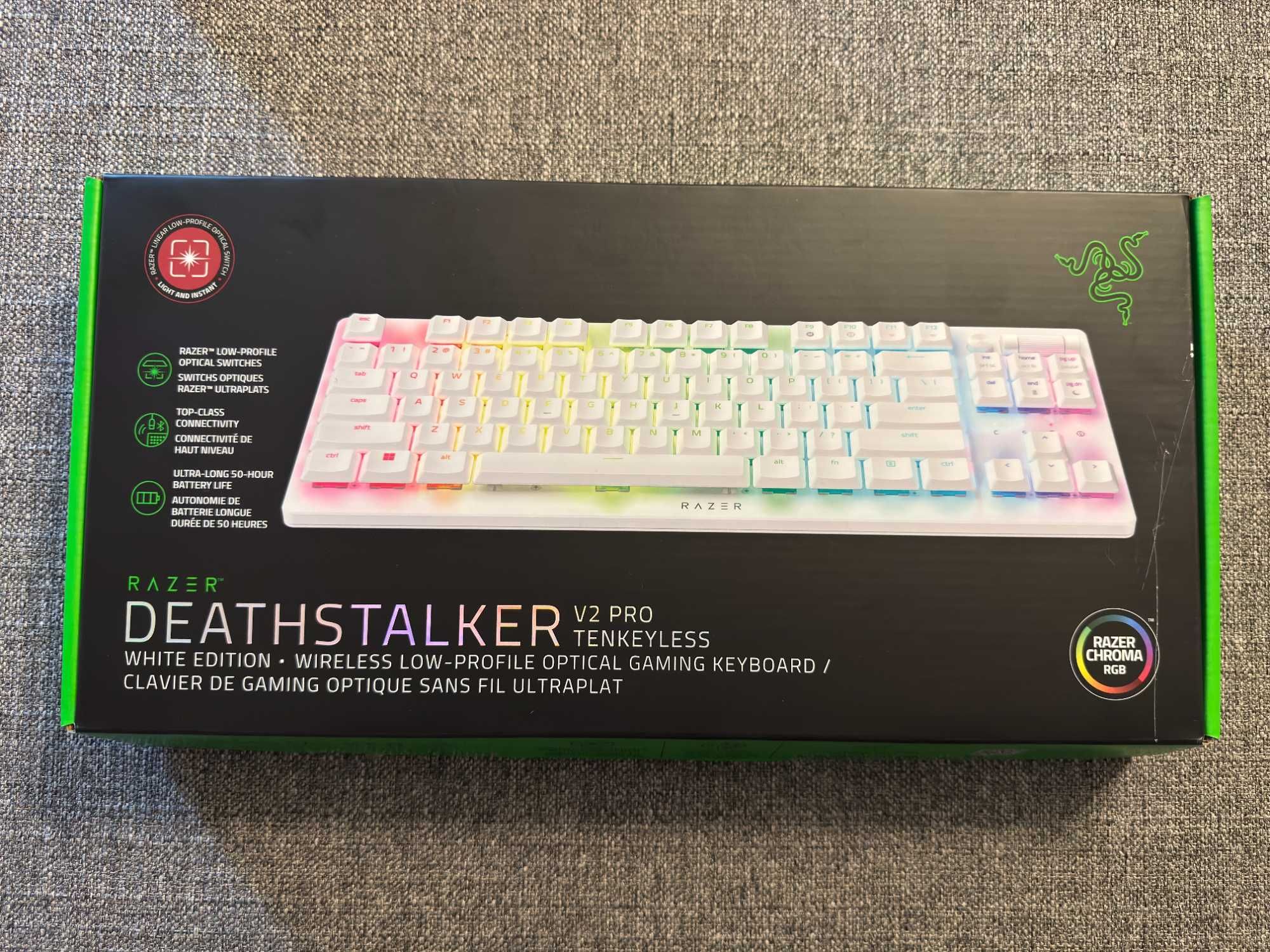 Razer Deathstalker V2 Pro TKL Branco (Linear, Layout US)