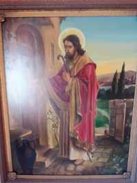 obraz olejny Pan Jezus u drzwi