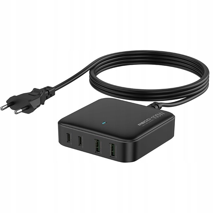 Szybka Ładowarka Sieciowa 100W Gan 2X Usb 2X Usb-C 3.0 Mocny Zasilacz