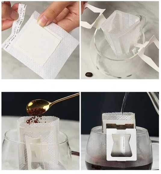 Дріп пакети для заварювання кави чаю 50 шт в пачці