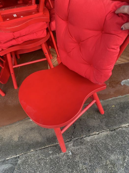 Cadeiras IKEA NORRARYD RED + Almofada (40 Uni)
