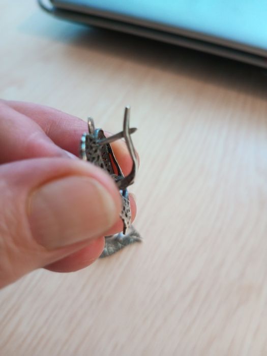 Серги - листочки,срібло 925 проби