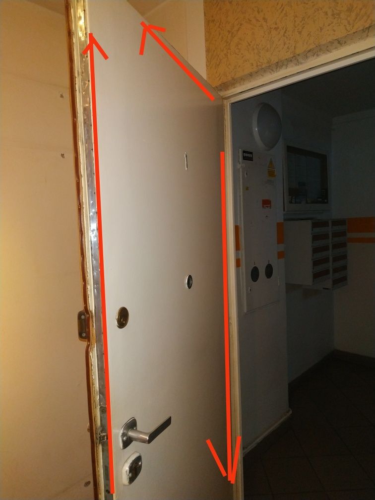 OKAZJA Drzwi zewnętrzne wejściowe szer.80cm h.198cm zawiasy na prawo