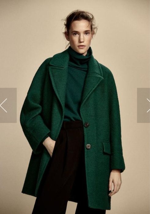 Смарагдовий светр Massimo Dutti вовна кашемір р.XS