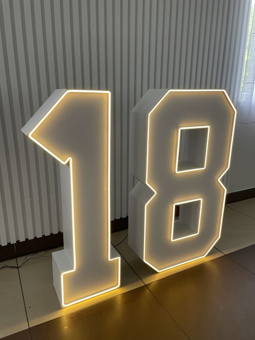 Cyfra Neon 18 Dekoracja Led