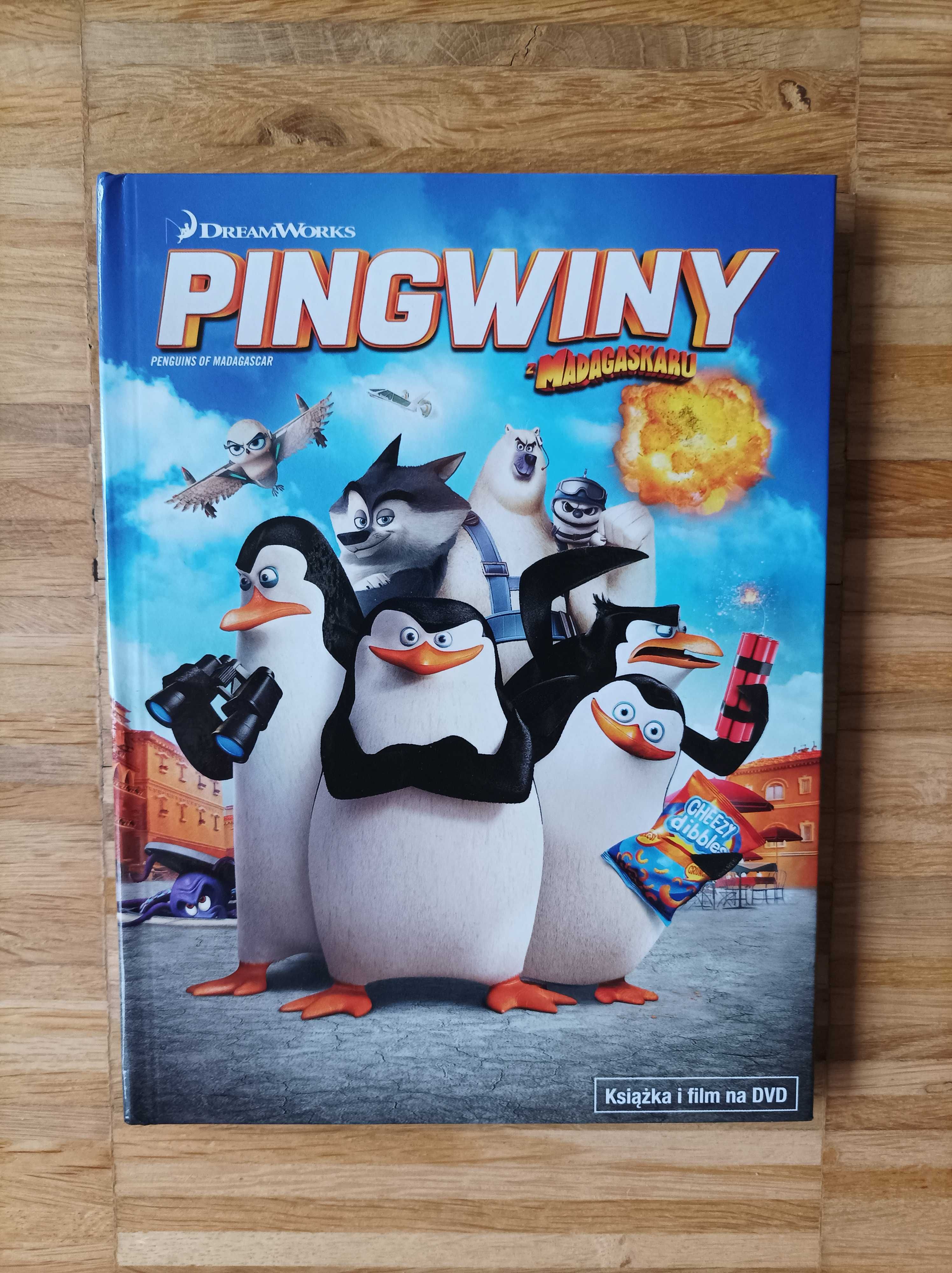 Film DVD Pingwiny Madagaskaru film z książką