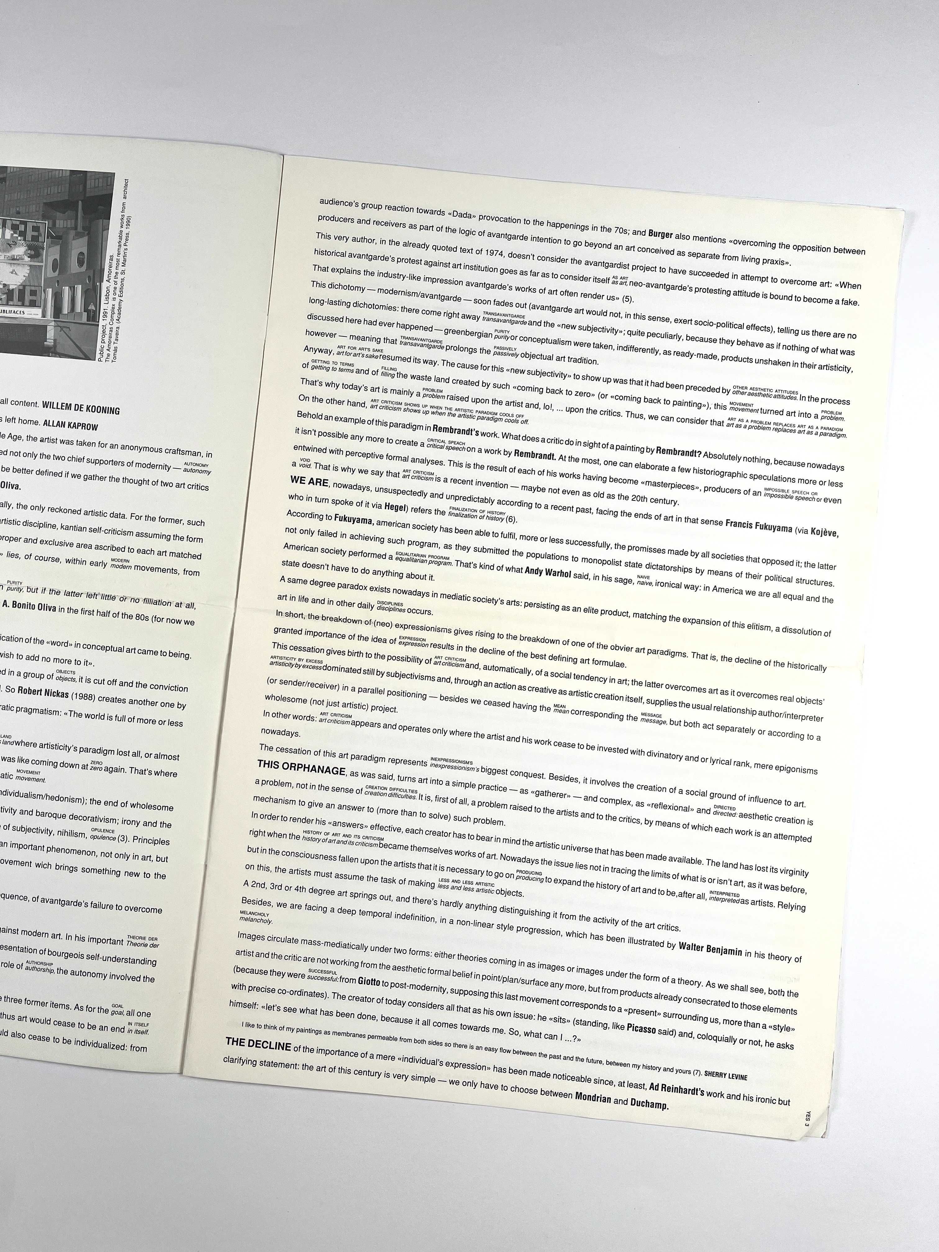 Leonel Moura e Carlos Vidal revista Yes Lisboa, Setembro de 1991